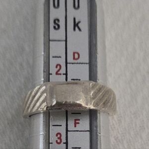 Silver Textured Ring SIZE 2 1/2 Or 2 3/4